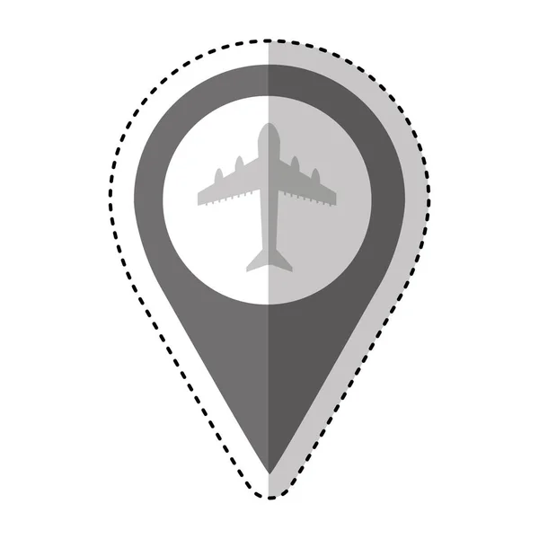 Ikona informacje ruchu sygnał lokalizacji lotniska — Wektor stockowy