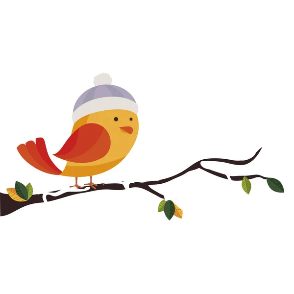 Roztomilé ptáky dekorativní card — Stockový vektor