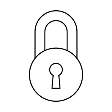 izole güvenli asma kilit simgesi