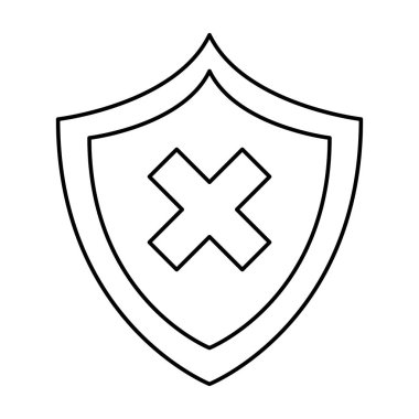 kalkan güvenlik izole simgesi