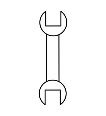 İngiliz anahtarı aracı izole simgesini