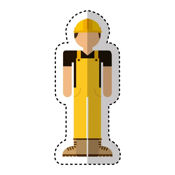 Icône de personnage avatar constructeur — Image vectorielle