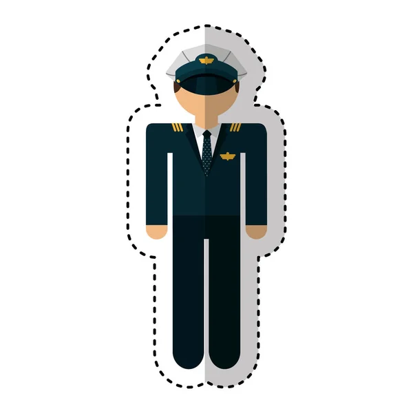 Uçak pilot avatar karakter — Stok Vektör