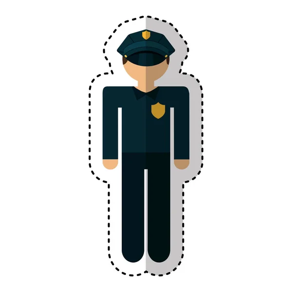Rendőrségi ügynök avatar karakter — Stock Vector