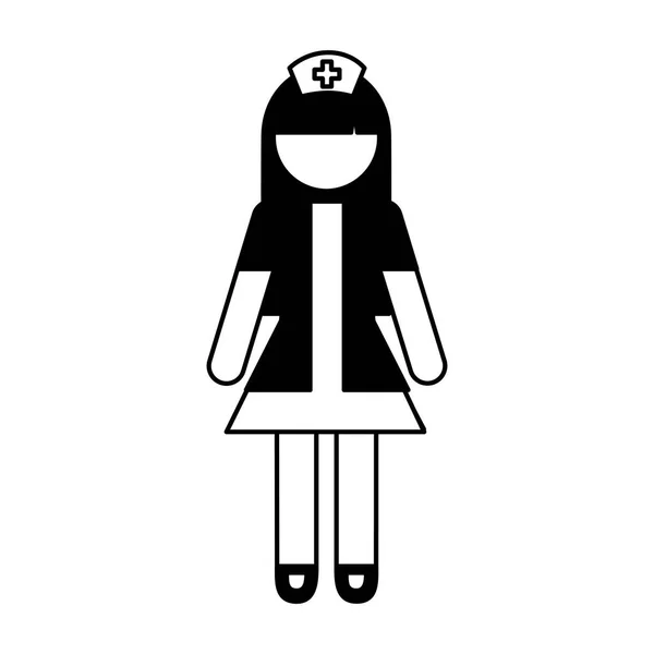 Sjuksköterska avatar karaktär ikon — Stock vektor
