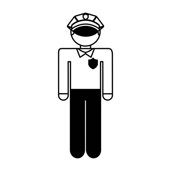 Politie agent avatar-personage — Stockvector