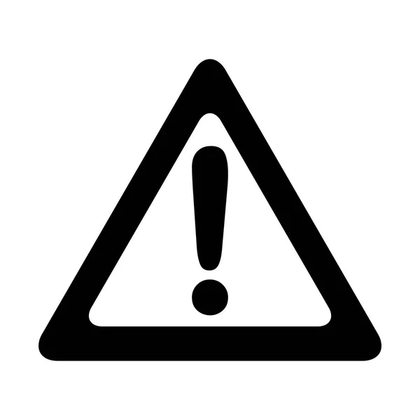 Signo de alerta icono aislado — Vector de stock