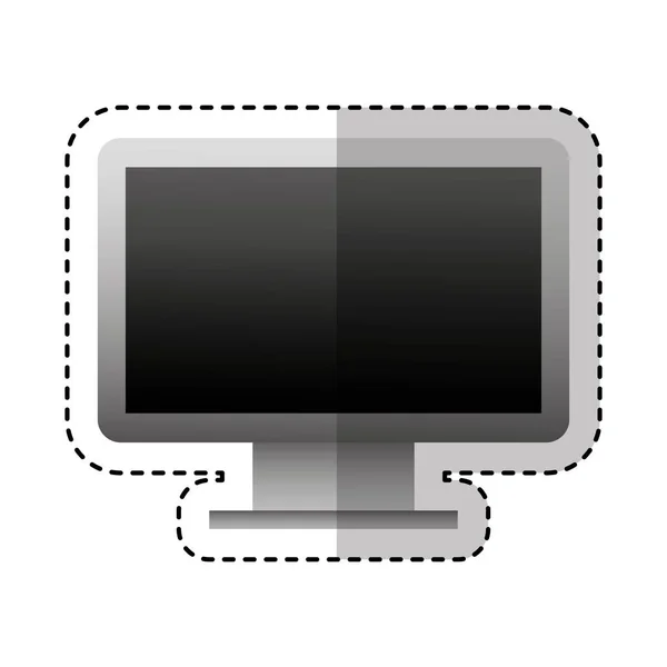 Ordinateur bureau icône isolée — Image vectorielle