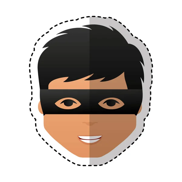 Pirate avatar caractère icône isolée — Image vectorielle