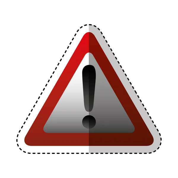 Signo de alerta icono aislado — Vector de stock