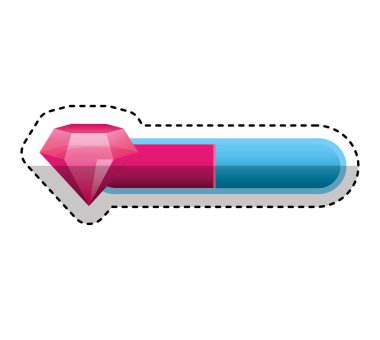 oyun elmas izole simgesi