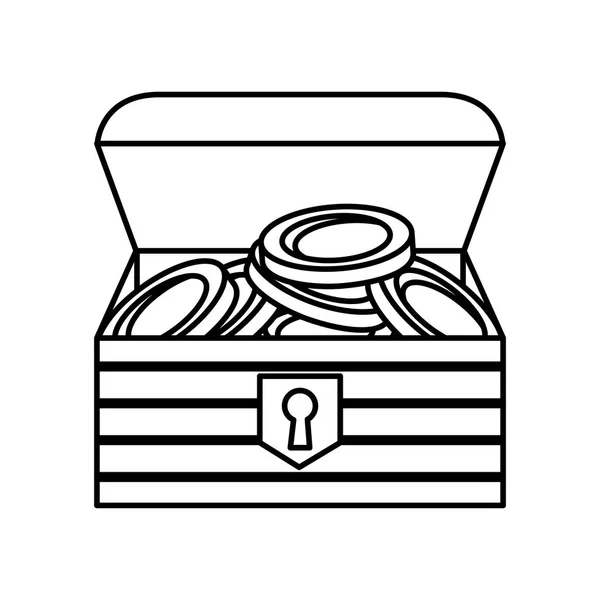 Spel Treasure chest pictogram — Stockvector