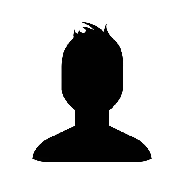 Silhouette Benutzer Avatar-Symbol — Stockvektor