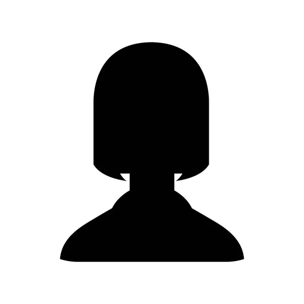 Silhouet gebruiker avatar icon — Stockvector