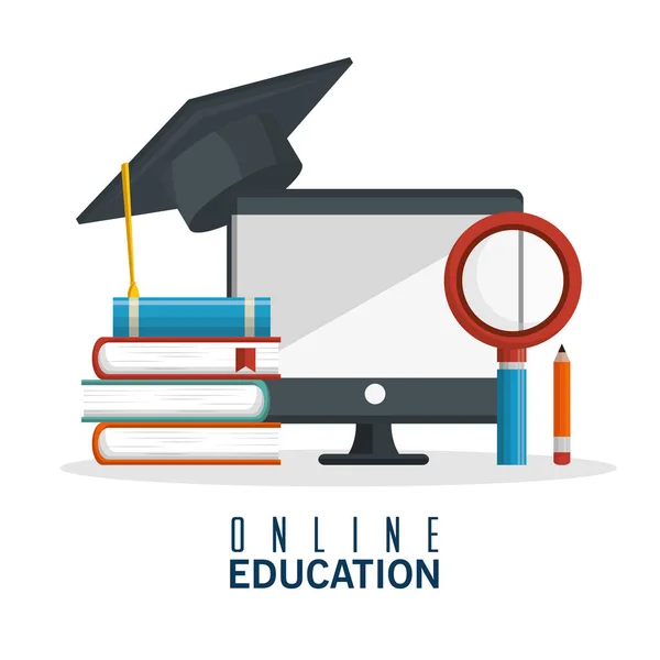 Online Eğitim izole simgesi — Stok Vektör