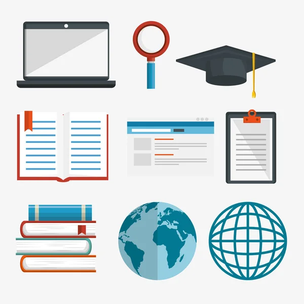 Online education isolated icon — Stock Vector