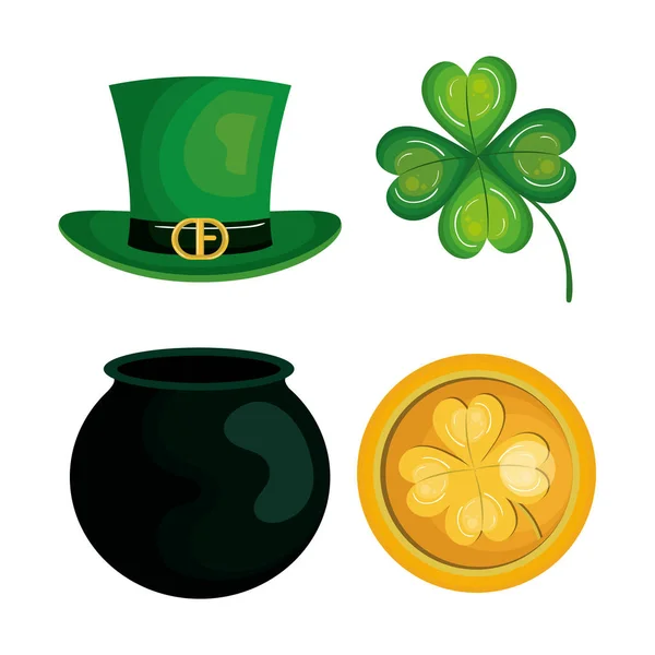 Saint patrick day set icons — Stock Vector