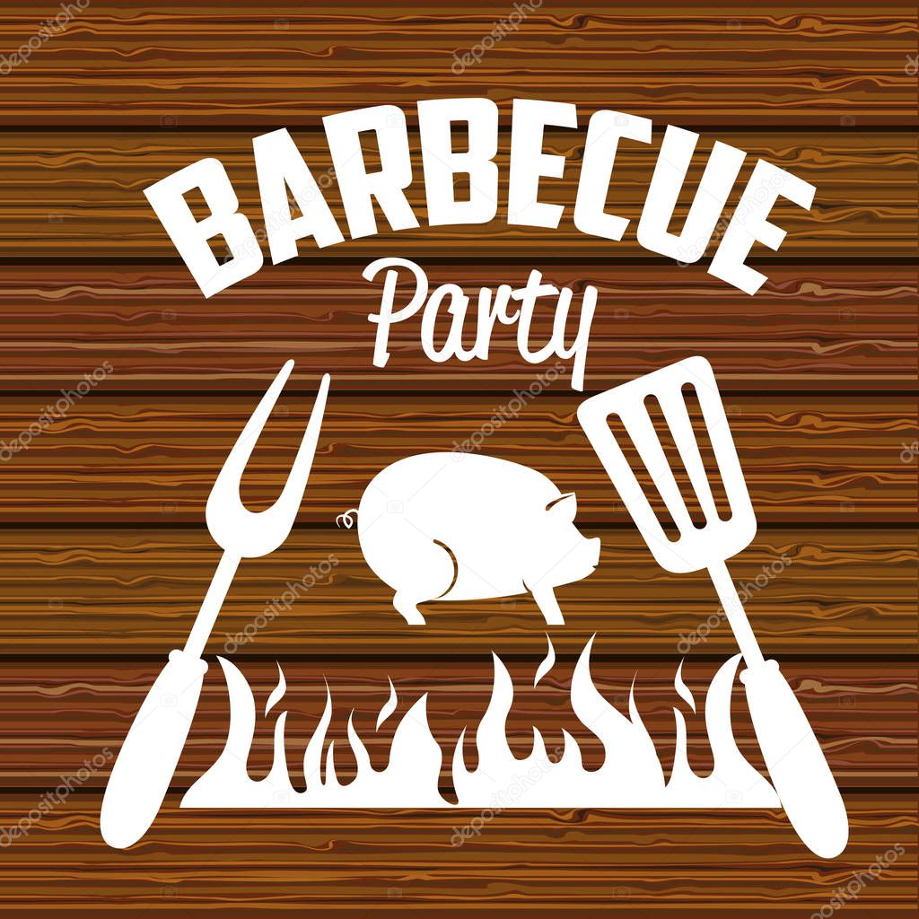 delicious barbecue food icon