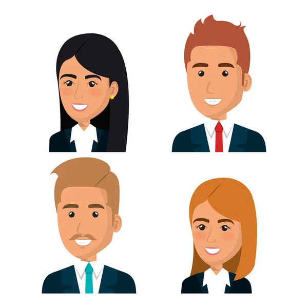 Business mensen avatars pictogram — Stockvector