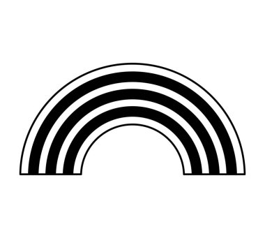 şirin gökkuşağı izole simgesi