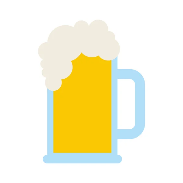 Beer jar drink isolated icon — Stock Vector