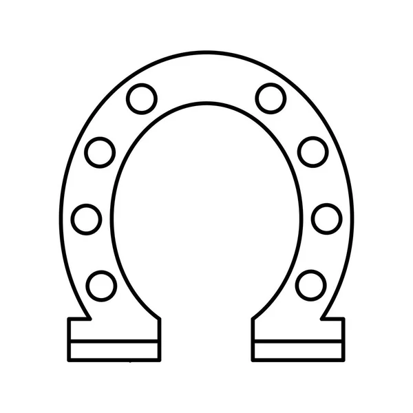 Hoefijzer geluk geïsoleerde pictogram — Stockvector