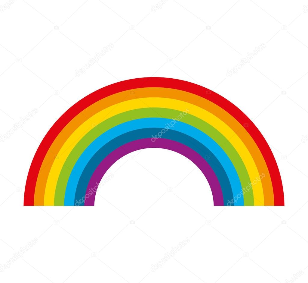 cute rainbow isolated icon