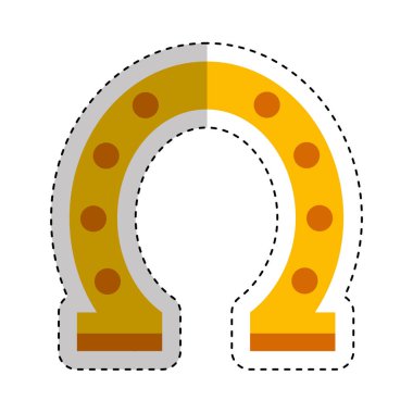 at nalı şans izole simgesi