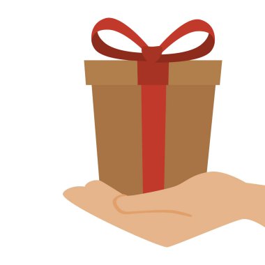 hediye kutusu ile insan eller