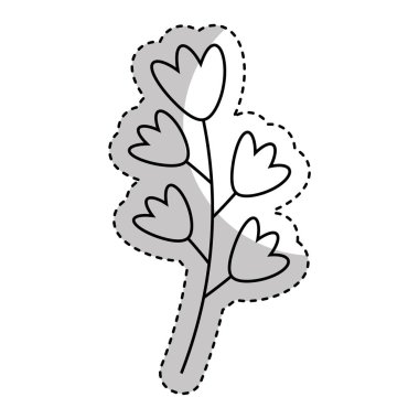 çiçek dekoratif izole simgesi