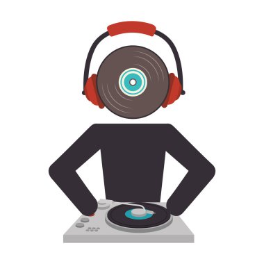 DJ avatar siluet simge