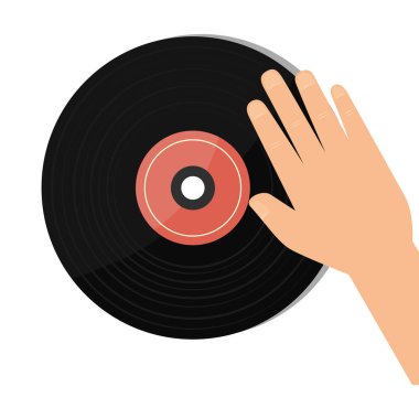 Vinil retro müzik simgesi