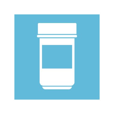 Tıp şişe izole simgesi