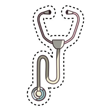 stetoskop tıbbi izole simgesi