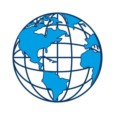 Küre gezegen izole simgesi