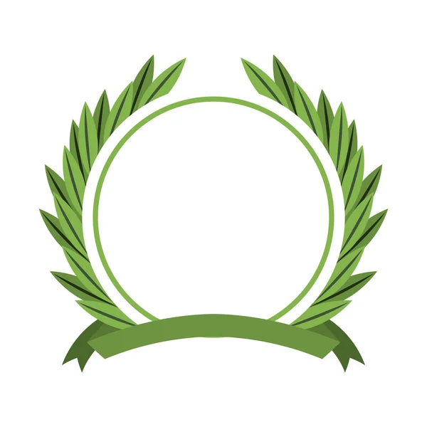 Wreath crown frame icon — Stock Vector