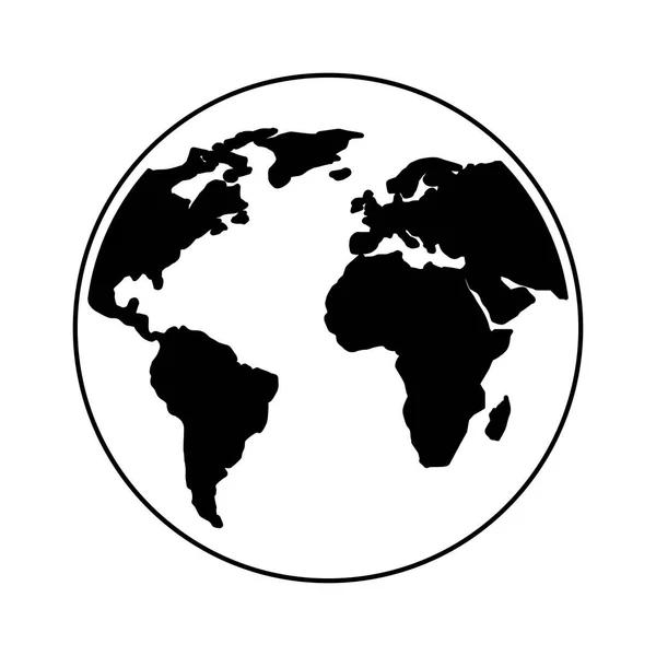World planet earth icon — Stock Vector