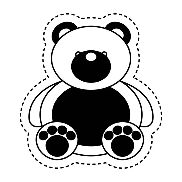 Bear Teddyspielzeug Ikone isoliert — Stockvektor