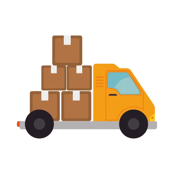 Иконка службы доставки грузовиков — стоковый вектор