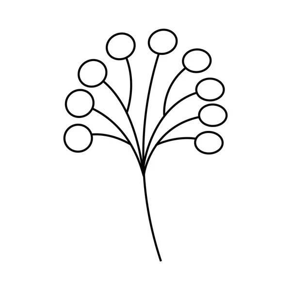 花の装飾的な分離のアイコン — ストックベクタ