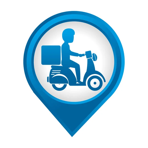 Ikona služby doručení motocyklu — Stockový vektor