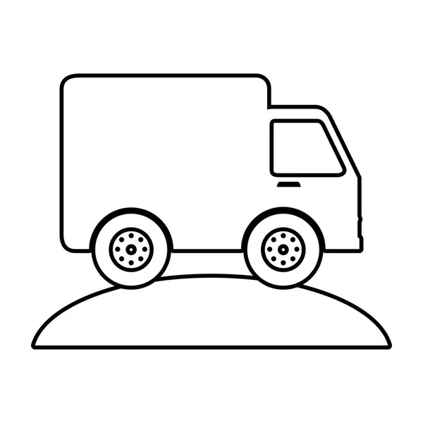 Pictogram voor vrachtwagen levering service — Stockvector