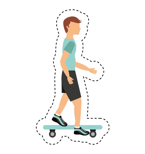 Skate board sport extrême — Image vectorielle