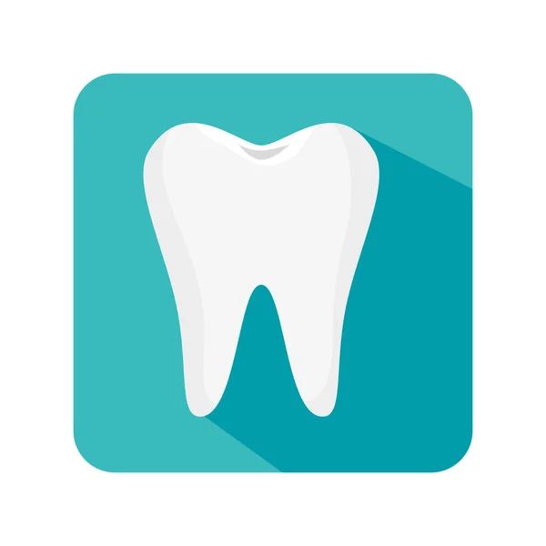 Teeth dental care isolated icon — Stock Vector