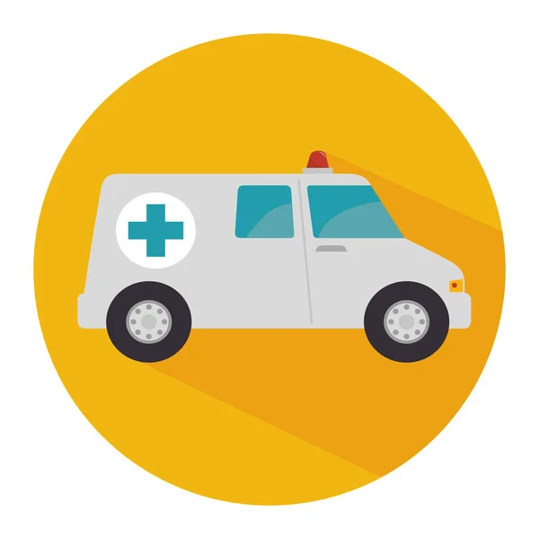 Ambulans acil servis aracı simgesini — Stok Vektör