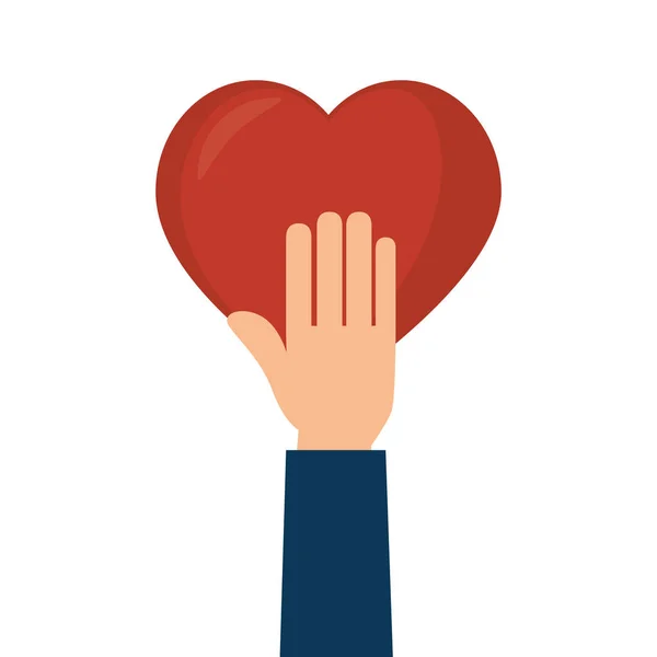 Izolované ikony srdce péče — Stockový vektor