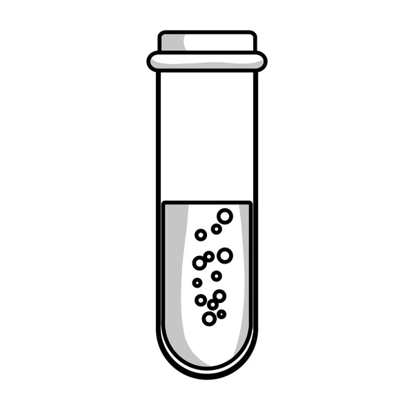 Icona isolata in vetro di prova a tubo — Vettoriale Stock