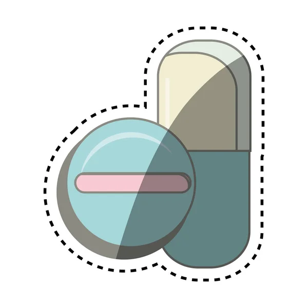 Medicine drugs isolated icon — Stock Vector
