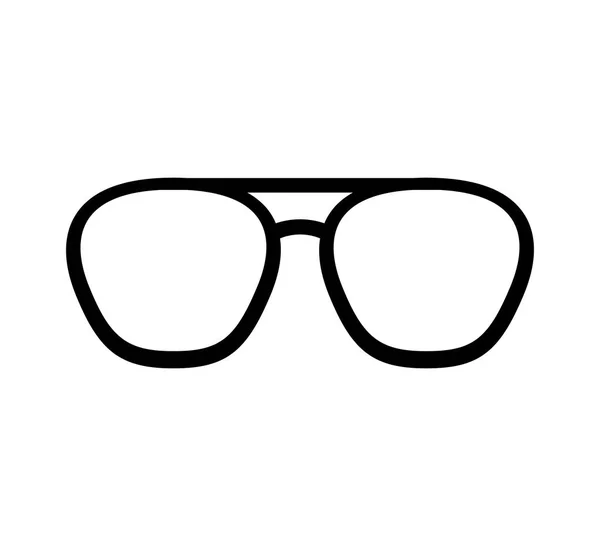 Akcesoria ikona na białym tle okulary — Wektor stockowy