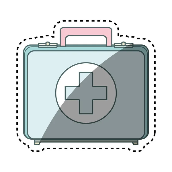 Kit médico ícone isolado — Vetor de Stock